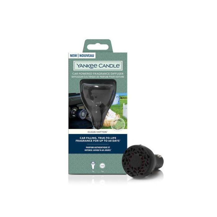 Yankee Candle Car Powered Fragrance Diffuser - Clean Cotton